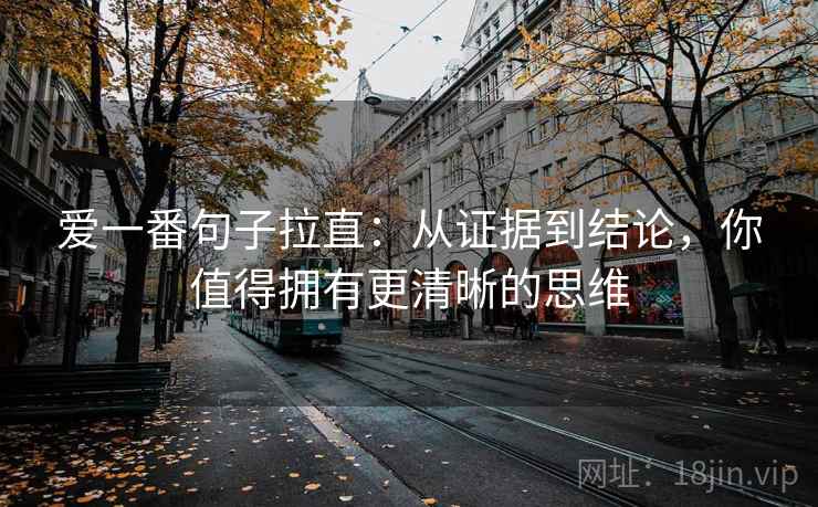 爱一番句子拉直：从证据到结论，你值得拥有更清晰的思维