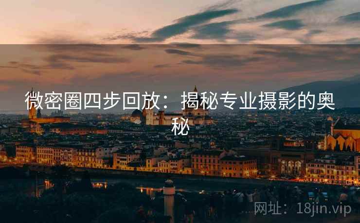 微密圈四步回放:揭秘专业摄影的奥秘 微密圈四步回放:揭秘专业摄影的奥秘